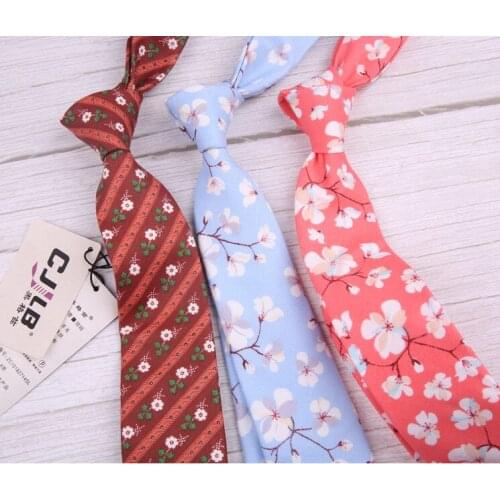 New Mens Ties Neck Cotton Floral Tie For Men Women Skinny Neck Tie For Wedding Casual Neckties Classic Suits Slim Neck Ties 7cm