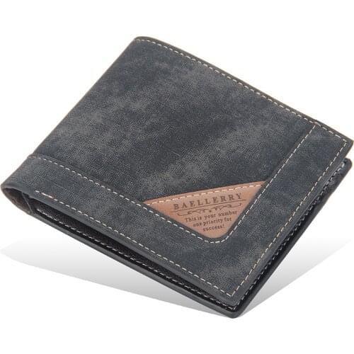 New Style Mens Short Wallet Korean Version Open Multi-card Wallet Youth Horizontal Style Fashion Card Bag