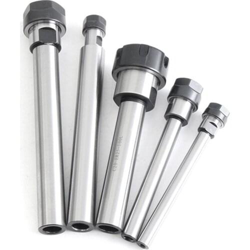 1pcs Straight Shank Collet Chuck Holder CNC Milling Lathe Extension Rod with Nut C10 to C20 ER11 to ER25