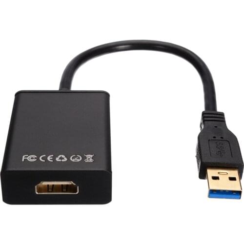 New Arrival USB 3.0 to 1080P HDMI-compatible Converter USB 3.0 Graphic Adapter Multi Display Video Cable Adapter For HDTV TV