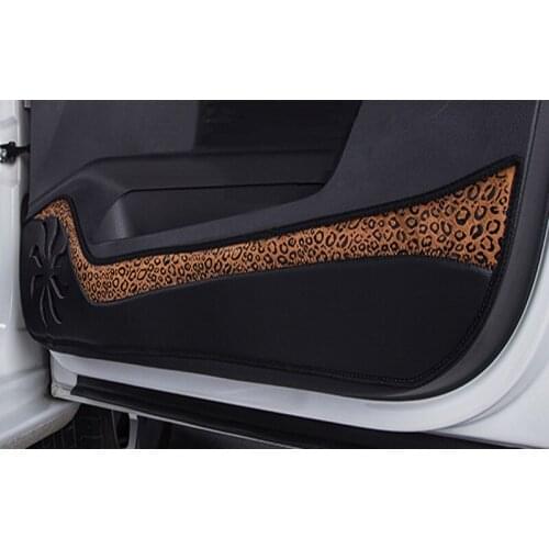 Fit To Teana Duke Sylphy Sentra Tiida Pulsar Qashqai X-Trail Rogue Lannia Murano Terra Kicks Leather car door Anti-Kick pad mats