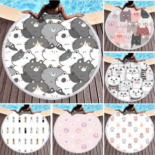 Cartoon cat For home towel microfiber towel Beach mat Bath towel Beach cover up Microfiber towel beach blanket sand free towel