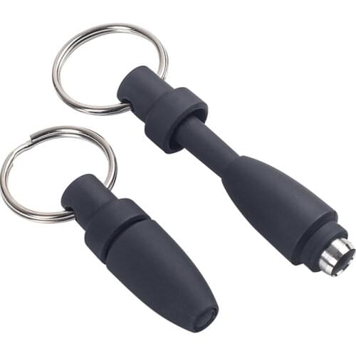 New 1pcs Silica gel Cigar Punch Cigar Cutter Blade Key Ring Chain Draw Hole Black Cutters Gadgets Portable Pocket Cutting