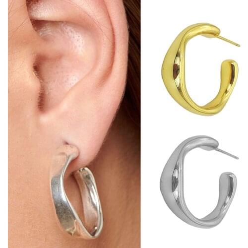 Hoops earrings women earrings retro geometric jewelry Europe and America