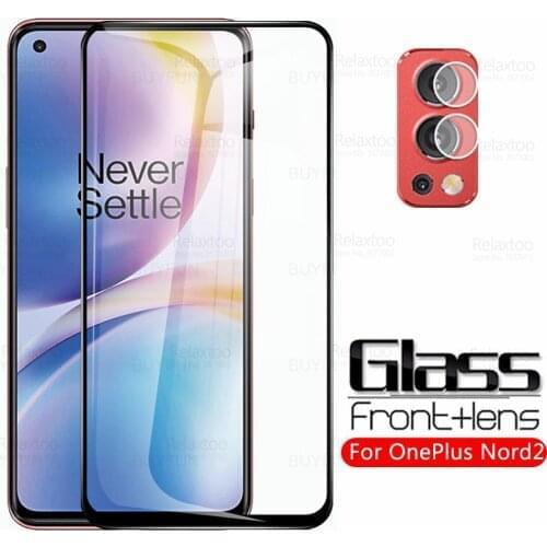 Camera Glass For Oneplus Nord 2 5G Tempered Glass Screen Protector One Plus Nord2 6.44" Armor 9D Full Cover Protective Lens Film