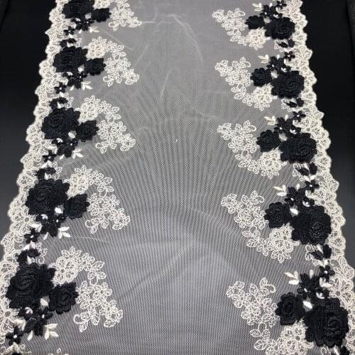 High Quality 30CM Lace Trim Embroidery Lace Fabric Mesh Lace Tulle Lace Sewing DIY