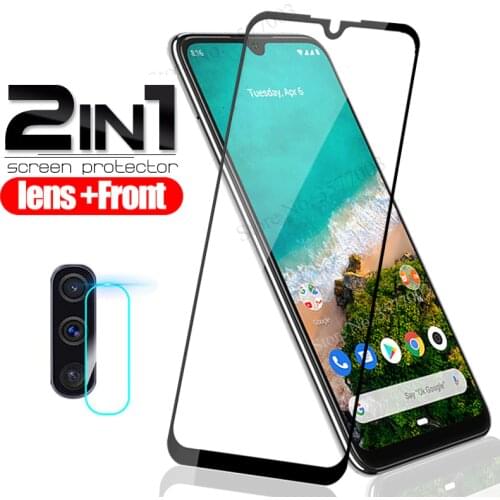 2 in 1 mia3 protective Glass For xiaomi mi a3 Camera Lens Glass on xaomi xiomi mi a3 a 3 3a tempered glas screen protector Film