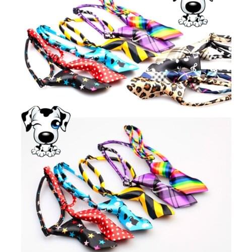 10 pcs/Lot Wholesale Colorful Polyester Silk Pet Dog Tie
