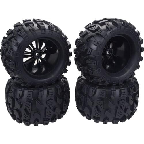 4Pieces Climbing Rubber Tires Wheels Rock Crawler Wheel Rim Tyres Waterproof