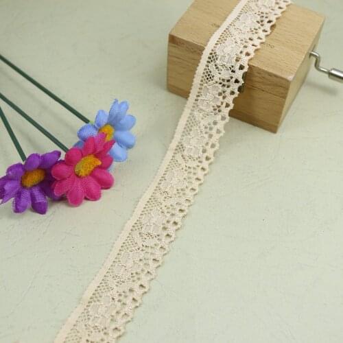 5 Yards/lot 22mm Width Apricot High Elastic Stretch Lace Trim Sewing/garment/clothes Accesories
