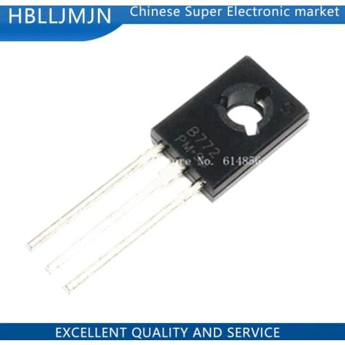 50PCS B772 TO126 2SB772 3A / 40V PNP TO-126