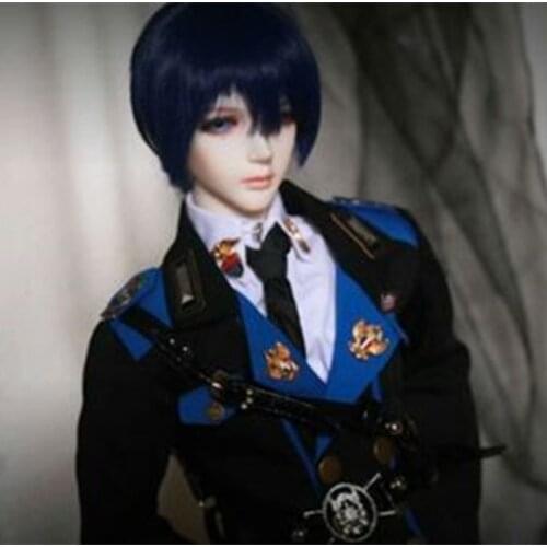 Doll Accessories BJD High-end Clothes Custom Made 70cm 72cm 1/3 1/4 Male Boy bjd Military Police Uniform Blue Costume Suit Cool