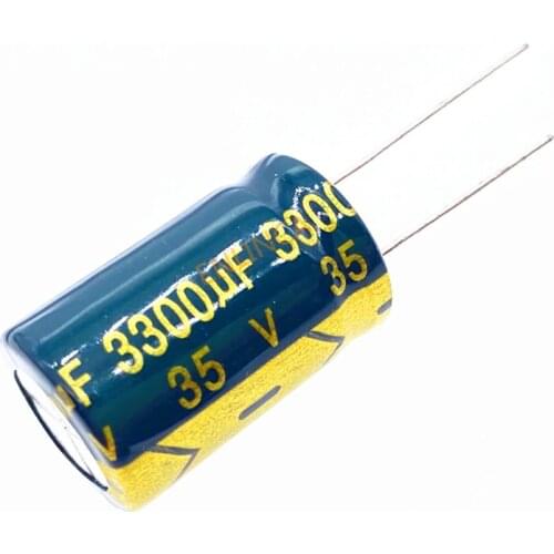 4pcs/lot Low ESR/Impedance High Frequency 35v 3300UF Aluminum Electrolytic Capacitor Size 16*25 3300UF35V 20