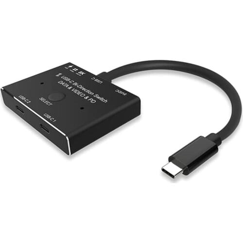 CableDeconn USB-C USB3.1 Type-C Switch Bi-Direction 8K@30Hz 4K@120Hz Power 100w 10Gbps Data Transfer Splitter Converter Adapter