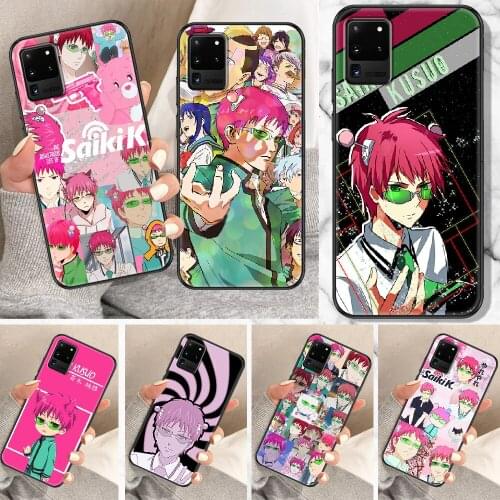Saiki K Saiki Kusuo Phone case For Samsung Galaxy Note 4 8 9 10 20 S8 S9 S10 S10E S20 Plus UITRA Ultra black luxury cover