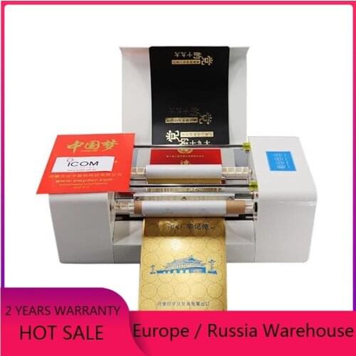 Digital hot foil press stamping printer machine 400C color business card printing with rolling reel kit