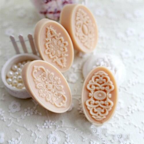 Silicone Mold 4 Styles Arts Crafts DIY Soap Making Mold Handmade Court Flower Embossment Soap resin candle mold