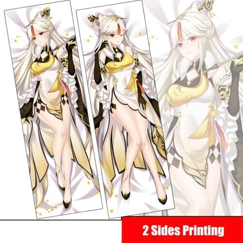 HOT Game Genshin Impact Dakimakura NingGuang Anime Body Pillow Case Otaku Cosplay Huggable Pillowcase Pillow Covers Home Decor