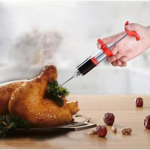 Flavor Needle Food Grade PP Stainless Steel Needles Spice Syringe Marinades Kitchen Spices Cooking Tools Kitchen Gadgets Beef