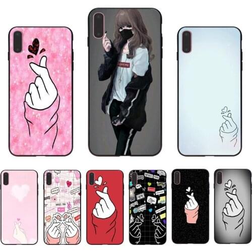IMIDO Cute fingertip love patterned Soft silicone fitted phone case for iphone 7 8 X XS XR XSmax 6 6S 7/8/6S/6PLUS 5 5S SE shell
