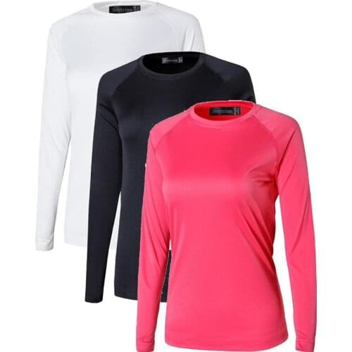 Jeansian 3 Pack Womens UPF50 + UV Outdoor Sport Tee Shirt T-Shirt Tshirt Long Sleeve Beach Summer SWT246 PackF