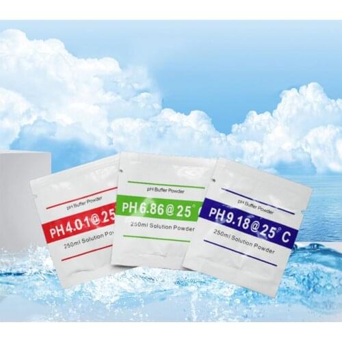 10 Pcs PH Correction Powder Calibration Poin for PH Meter Pen of Tester Accuracy Buffer Powder Measure Calibration Solution