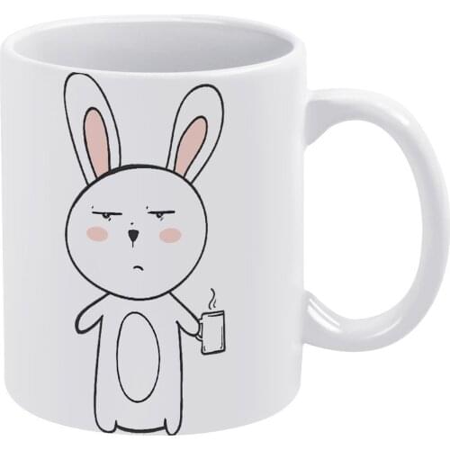Rabbit Mug Creative Vintage Mug Pottery Cereal Cups