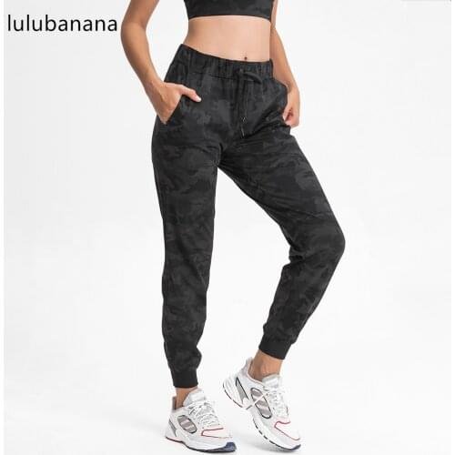 LULU Naked Feel Waist Drawstring Leisure Sport Joggers Women Buttery Soft Stretchy Workout Gym Exercise Joggers with Pocket