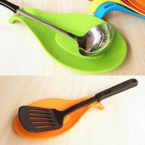 Small Silicone Spoon Mat,Spatula European Style Spoon Pad for Kitchen Gadget Kitchen Goods Kitchen Tools Kitchen Accessories