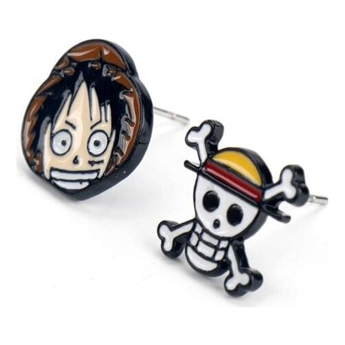 Fashion Cosplay Anime Skull Skeleton Stud Earrings For Women Jewelry Alloy Ear Studs Earring