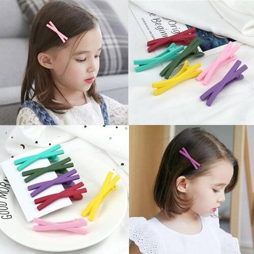 Multiple Color 5Pcs Hair Clip Set Cross Side Clamp Hairpins for Children Women Korean Style X Word Hair Accessory Cute Headwear