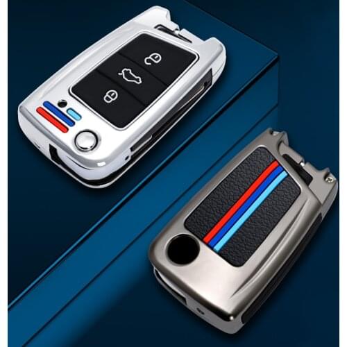 New Zinc Alloy Car Key Case Cover For Volkswagen VW Golf 7 MK7 Tiguan mk2 for Skoda Octavia 3 A7 Kodiaq Seat Leon 5F MK3 Ateca