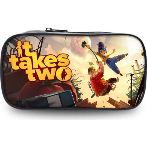 Zipper Pencil Bag Pencil Box kids Stationery Gift Game it takes two Pencil Case Cute Canvas Stationery storage bag kids gift