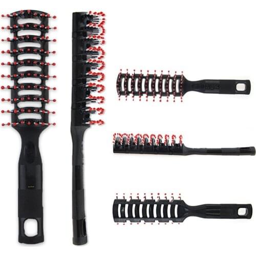 Professional Man Oil Head Spareribs Comb Hairdressing Hair Brush Hair Comb Black Massager Comb Salon Comb Curl Styling Tool