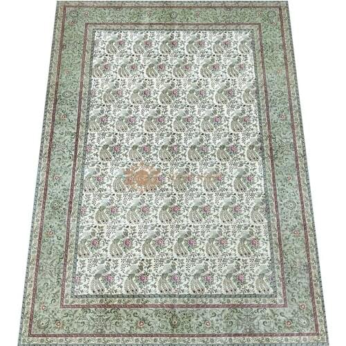 Seeykeep™ 6x9ft Pure Silk Handknotted Oriental Traditional Persian Rug-SK3036115