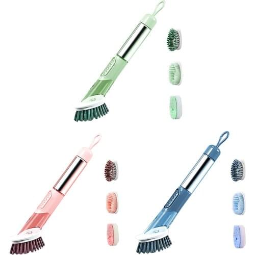 Dishwashing Brush Soap Dispenser Brush Pot Pan Degreaser Cleaner Tools Cleaning Brush Dishes Kitchen Accessories Gadgets