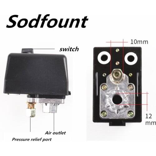 1 pcs 220V/380V Air compressor air pump accessories horizontal pressure automatic control switch Air pressure switch 5-12KG