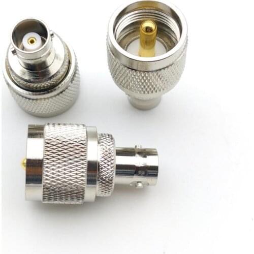 1pcs UHF male PL259 PL-259 plug to BNC female jack RF coaxial adapter