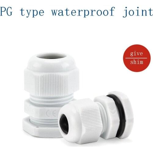10pcs IP68 nylon cable waterproof joint pg7-pg63 plastic waterproof joint cable sleeve adjustable joint matching gasket