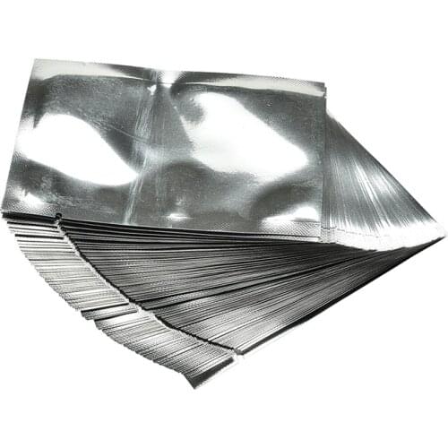 100pcs Silver Vacuum Sealer Aluminum Foil Mylar Bags Storage Pouches For Home Kitchen Tools