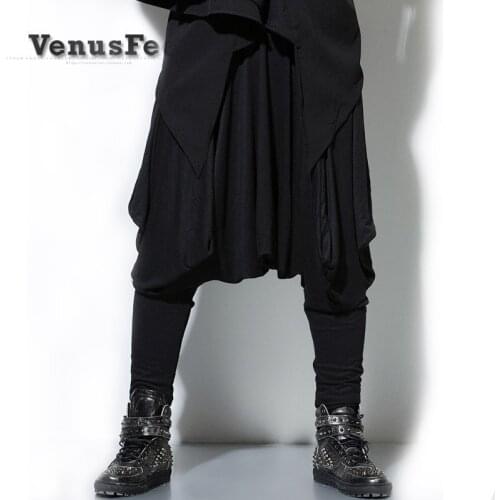 2017 New street mens clothing casual Rock hip-hop culottes harem pants plus size trousers stage singer costumes