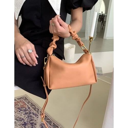 2021 Large Capacity New Handle Bag Exquisite Women Crossbody Pillow Bag High Quality Leather Small Square Shoulder Bag For Women