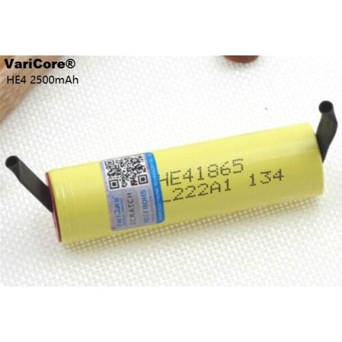 3 pc. New original Varicore HE4 18650 Li-ion battery 3.7 V 2500 mAh battery electronic special 20A 30A discharge + welding