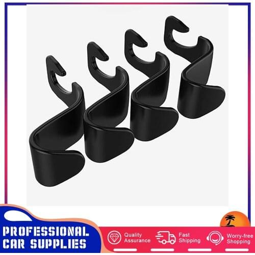 4Pcs Car Rear Seat Storage Hook Back Seat Hidden Organizer Hanger Car Interior Accessories For Hanging Bag Bottle Umbrella