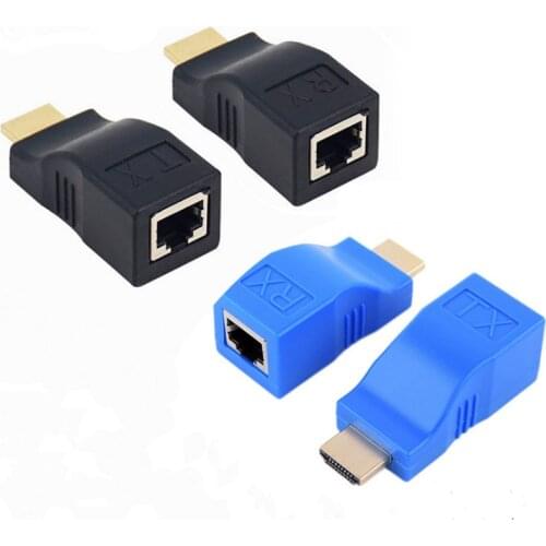 4K HDMI-compatible Extender Extension up to 30m Over CAT5e / 6 UTP LAN Ethernet Cable RJ45 Ports LAN Network
