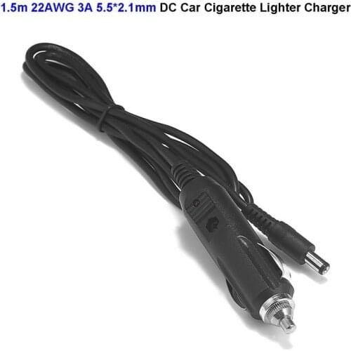 DC 12-24V 3A Car Auto Cigarette Lighter Power Adapter Plug 0.5m 1.5m Cable For LED Strip Light Car Air Purifier Battery Charger
