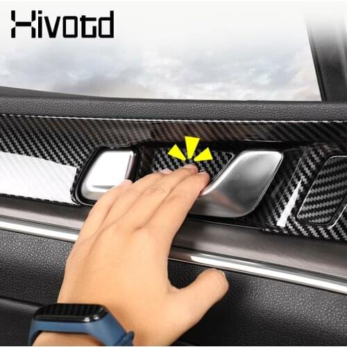 Hivotd For Kia Optima K5 dl3 2020 2021 Accessories Car Door Inner Bowl Cover Trim Interior Handles Panel Frame Decoration Parts