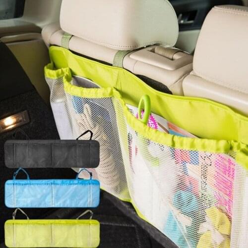 Youwinme Car Auto Mesh Bag Storage Rear Seat Back Organizer Hanger Cargo Net Holder Truck Kick Mat Protector Tissue Travel Pouch