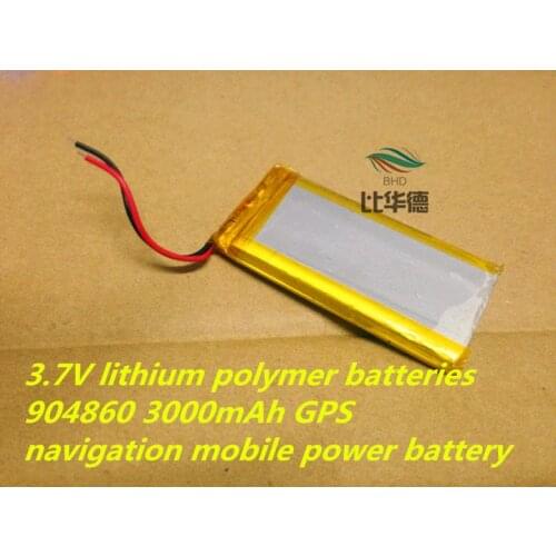 Battery 3.7V lithium polymer batteries 904860 3000mAh GPS navigation mobile power battery