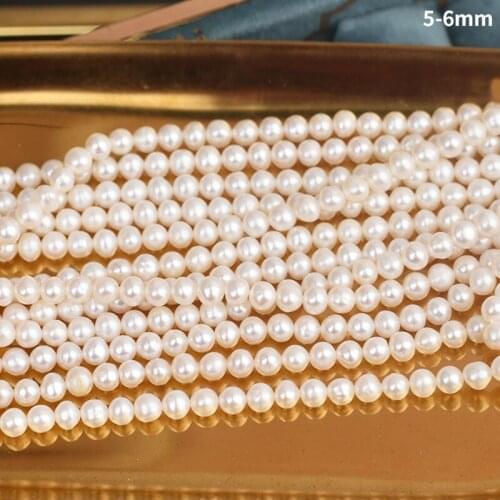 Free shipping 3A Fashion style natural round loose pearl 3mm-8mm shining freshwater pearl strand string for jewelry